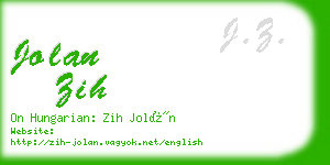 jolan zih business card